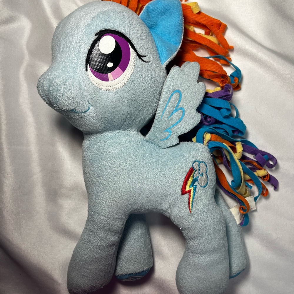 My Little Pony Rainbow‎ Dash Horse Plush Stuffed Animal Toy Hasbro Ribbon Hair